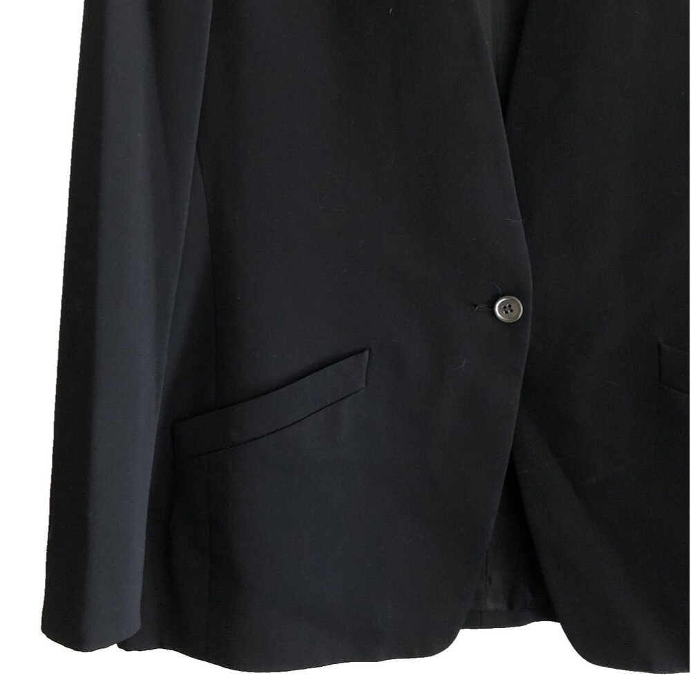 VTG Burberrys Black Wool Suit Womens Sz M Jacket Skirt Set 80s Classic Timeless - Picture 5 of 16